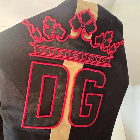 DOLCE & GABBANA DG Crown Logo Cotton Bermuda Sweatshorts Black Sz XL